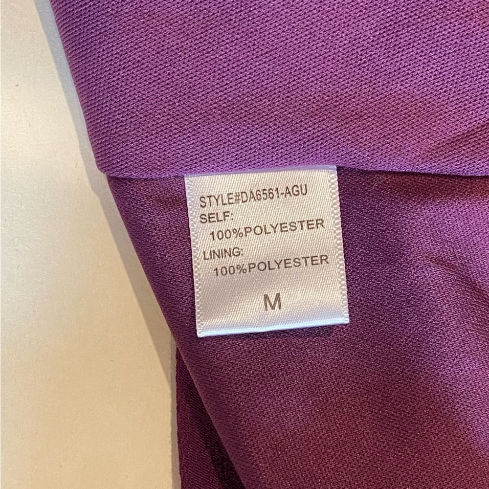 Dee Elly Stunning Purple Formal Dress with Criss-cross Tie Back Closure Size M - Picture 8 of 11
